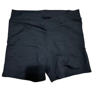 Motionwear Black Crossover Waist Shorts – Petite Adult